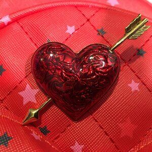 Vintage Cupid's Arrow Valentine's Day Brooch Pin,  Love Heart  Dr3 Box